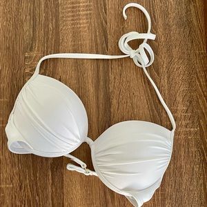 Shade & Shore White Bikini Top Adjustable Halter